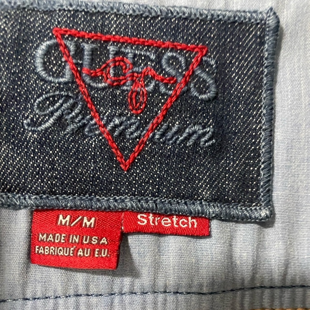 #140- GUESS-denim tuxedo style vest - Picture 3 of 3